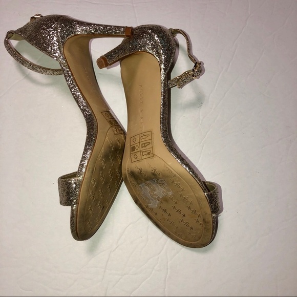 Kelly & Katie kristie gold glitter heels pumps 6 - Picture 6 of 8